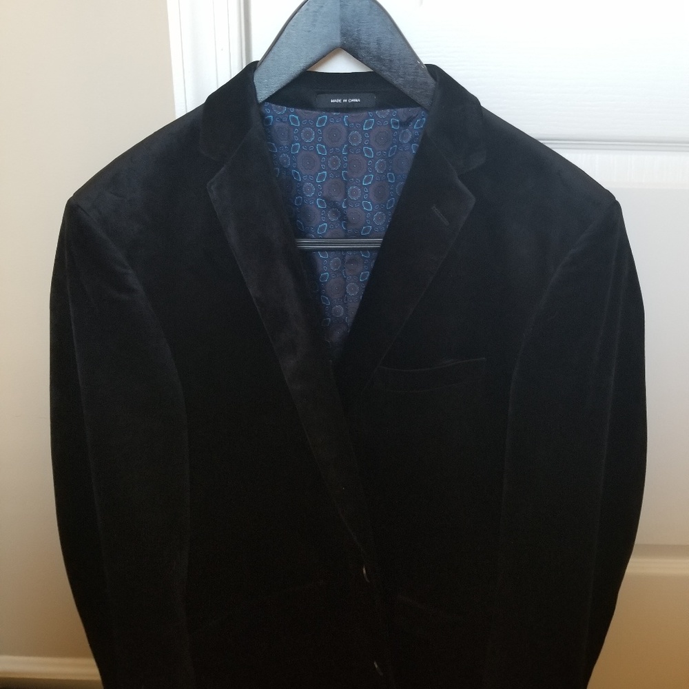 Men's Bach Rach Velvet Black Blazer
